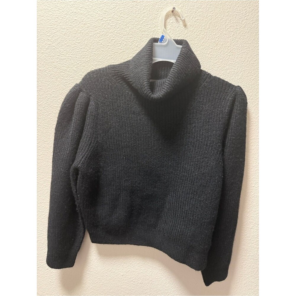 J. Crew Black Ribbed Turtleneck Sweater
